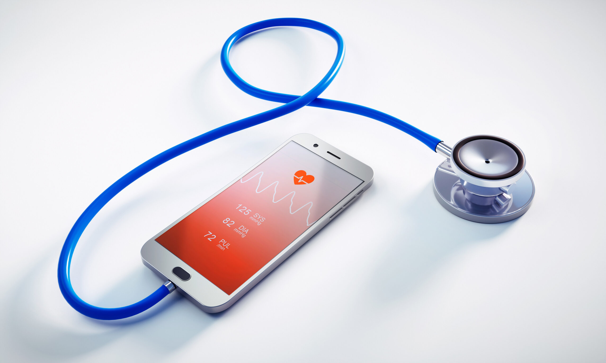 Gesundheits-App auf einem Smartphone, die Gesundheitsdaten sammelt