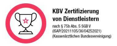 Zertifikat-Grafik KBV Zertifizierung von Dienstleistern